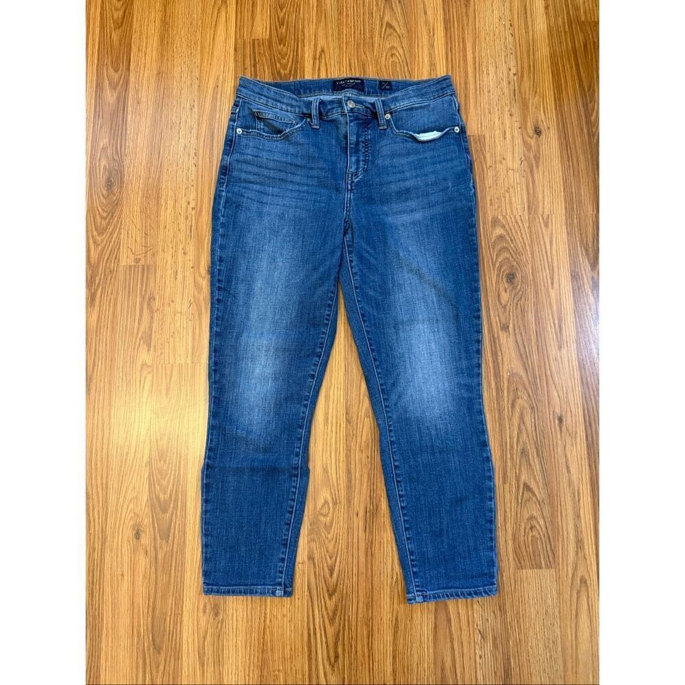 Lucky Brand Women's Mid-Rise Crop Ava Jeans Blue Denim Medium Wash Size 10/30